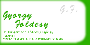 gyorgy foldesy business card