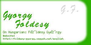 gyorgy foldesy business card